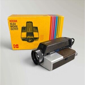 Vintage Kodak XL33 Super 8 Movie Camera w/ Original Box & Manual